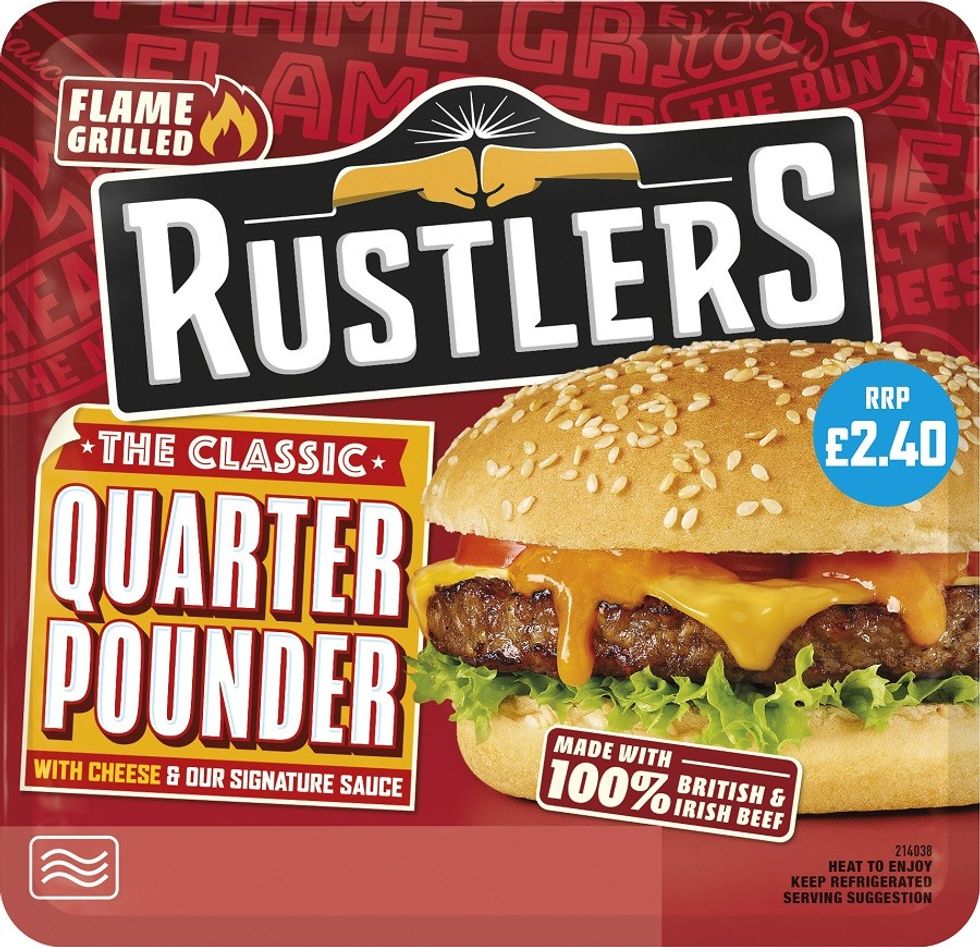 Rustlers Quarter Pounder FLAT £2.40 PMP Jun 22