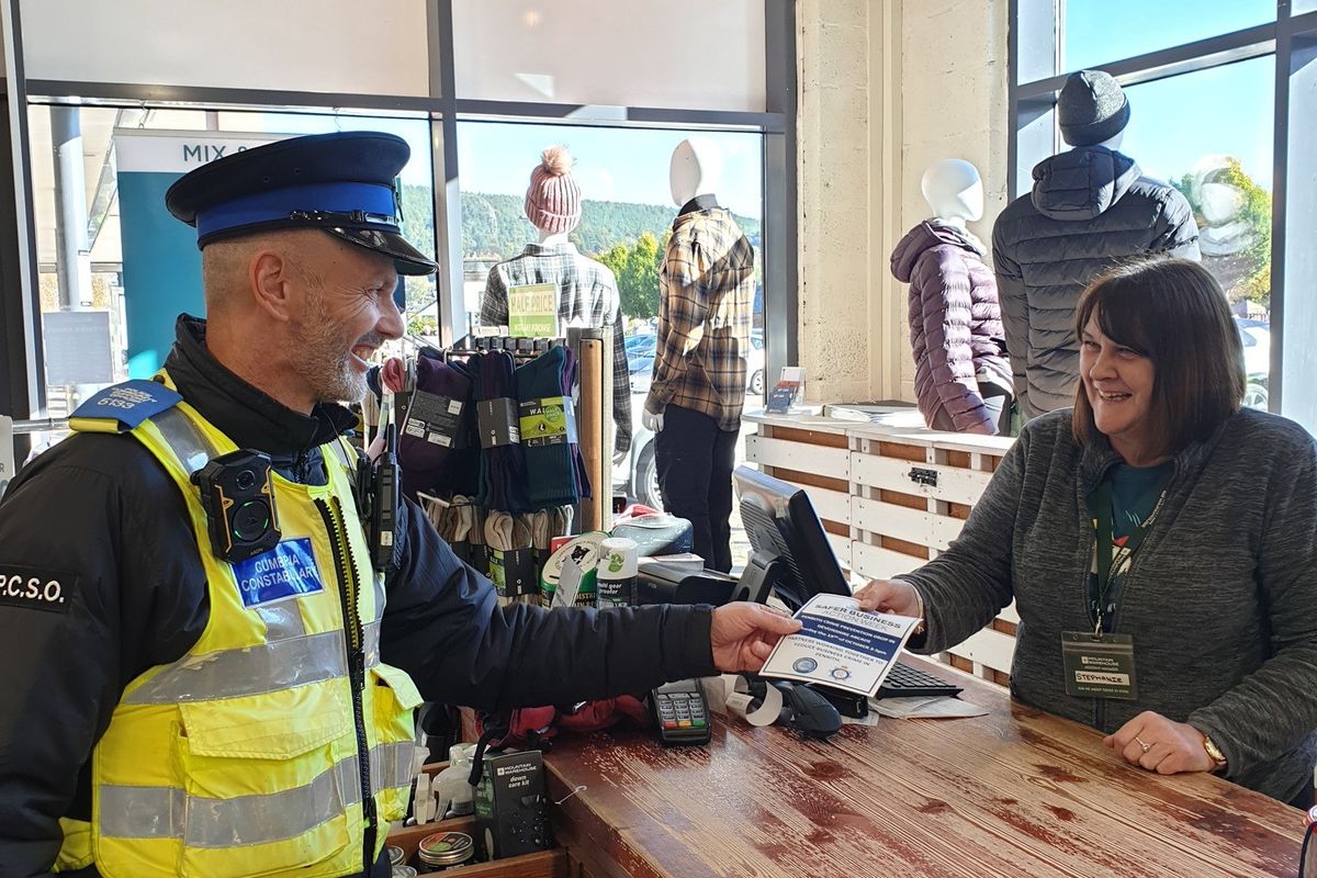 Policing teams take part in Safer Business Action Week in Cumbria