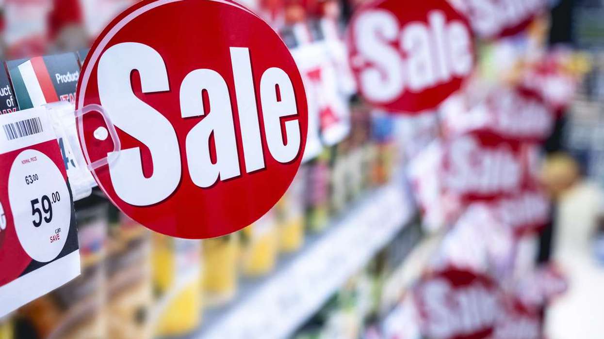 Sale signage Supermarket shelf Marketing Promotion Discount sign