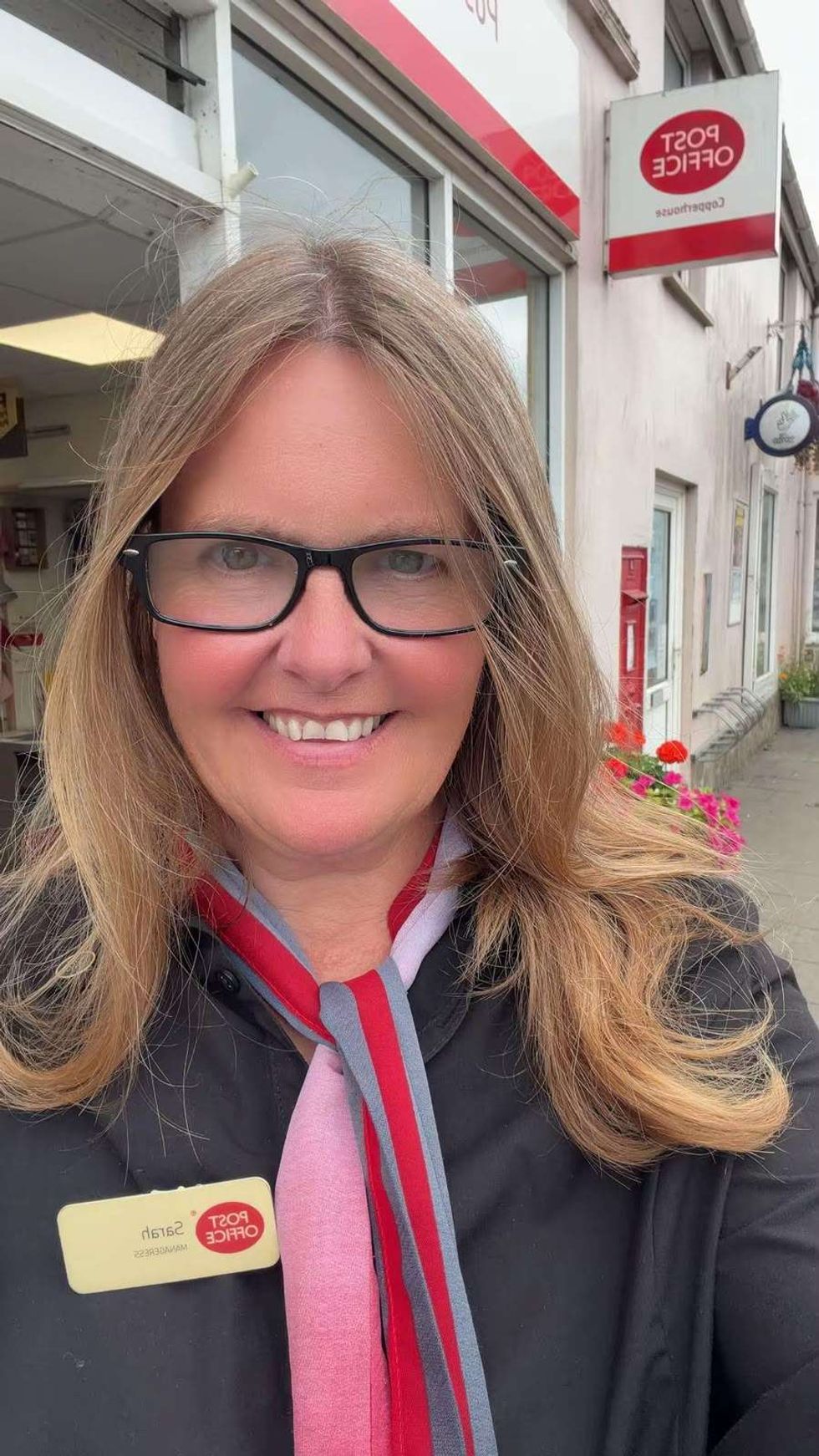 Sarah Ellis, Branch Manager at Copperhouse Post Office in Hayle, Cornwall