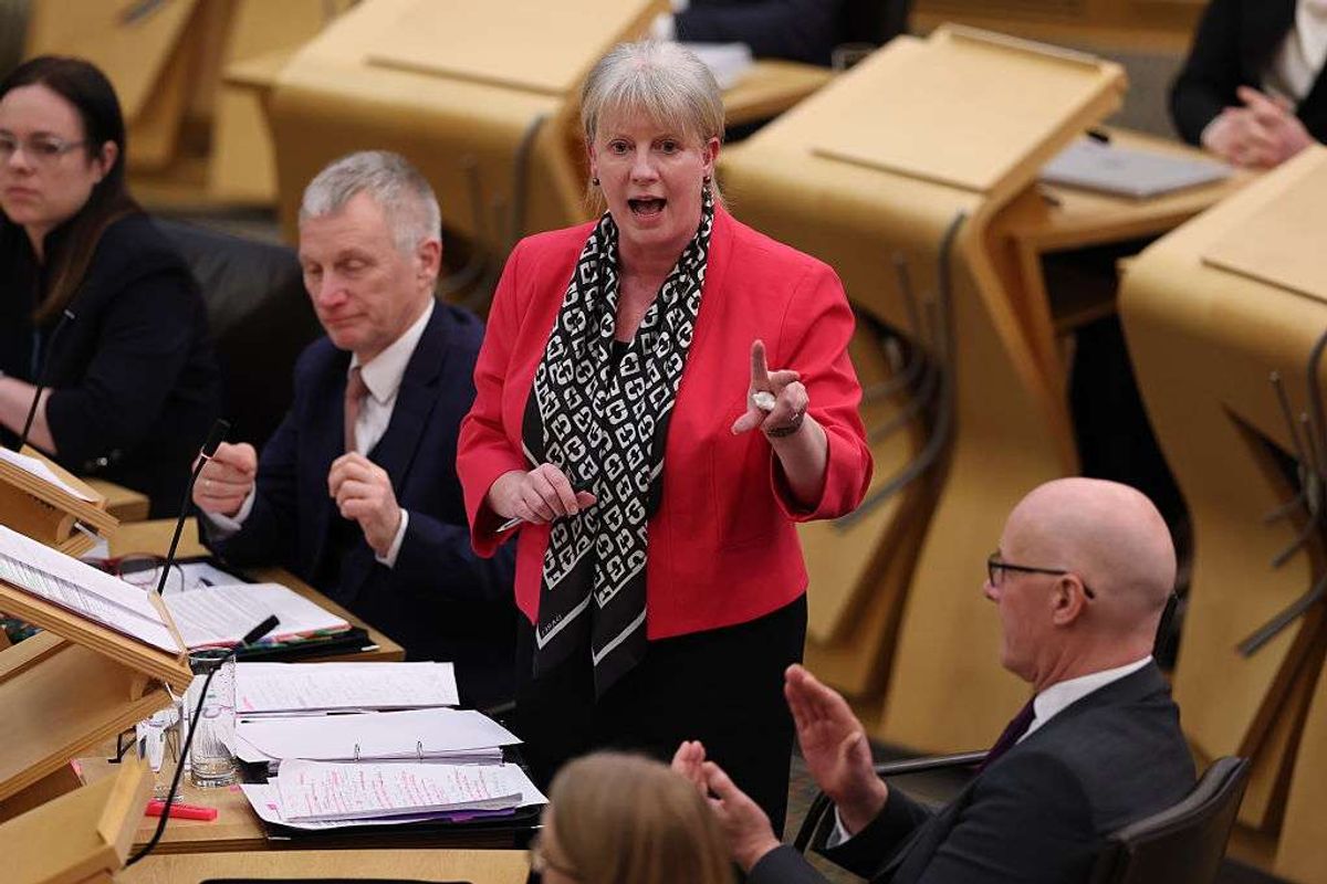 Shona Robison delivers the budget at Scottish Parliament Building 