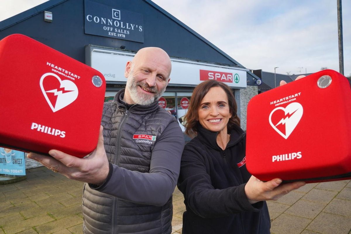 Retailer and cardiac arrest survivor Sinead Connolly donates five defibrillators to local area