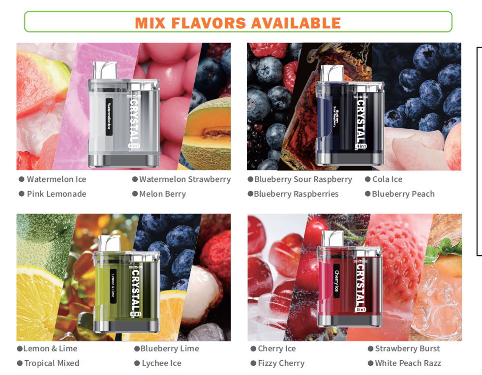 SKE Crystal 4 in 1 Mix flavors