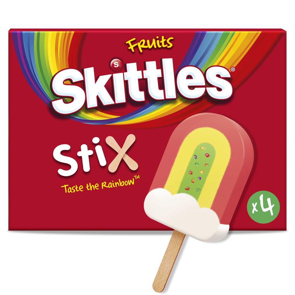 Skittles Stix Rainbow Original Ice Cream 4pk 2