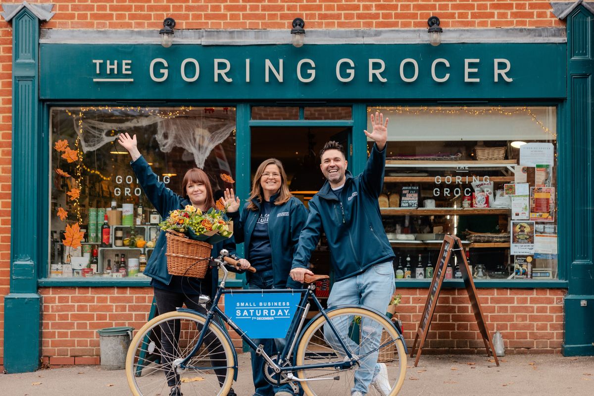 Small Business Saturday roadshow team at The Goring Grocer