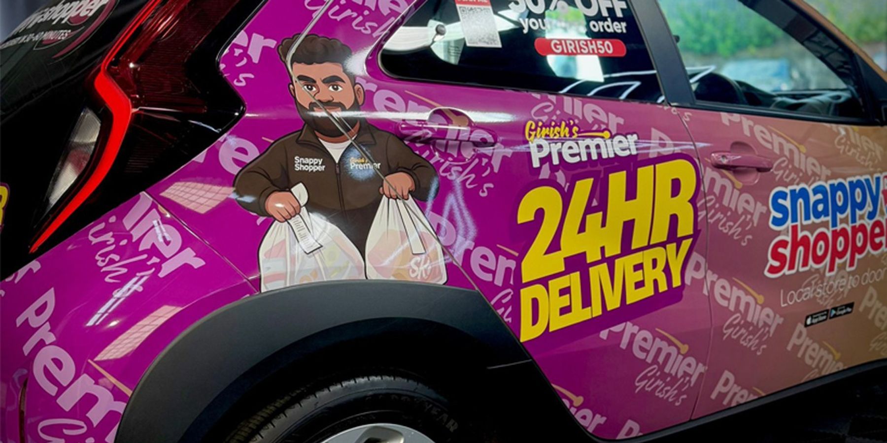 Snappy Shopper delivery van of Girish’s Premier Barmulloch in Glasgow