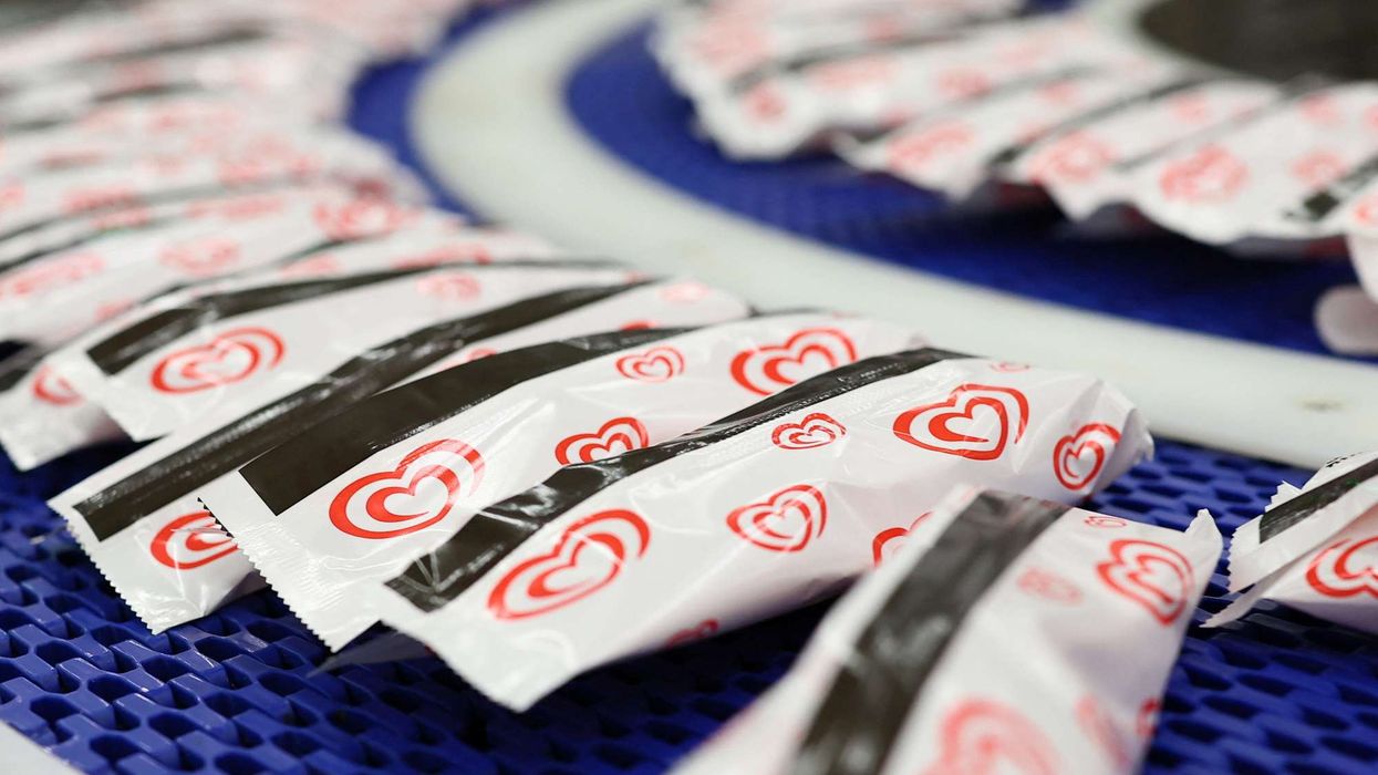 Solero ice creams on the production line