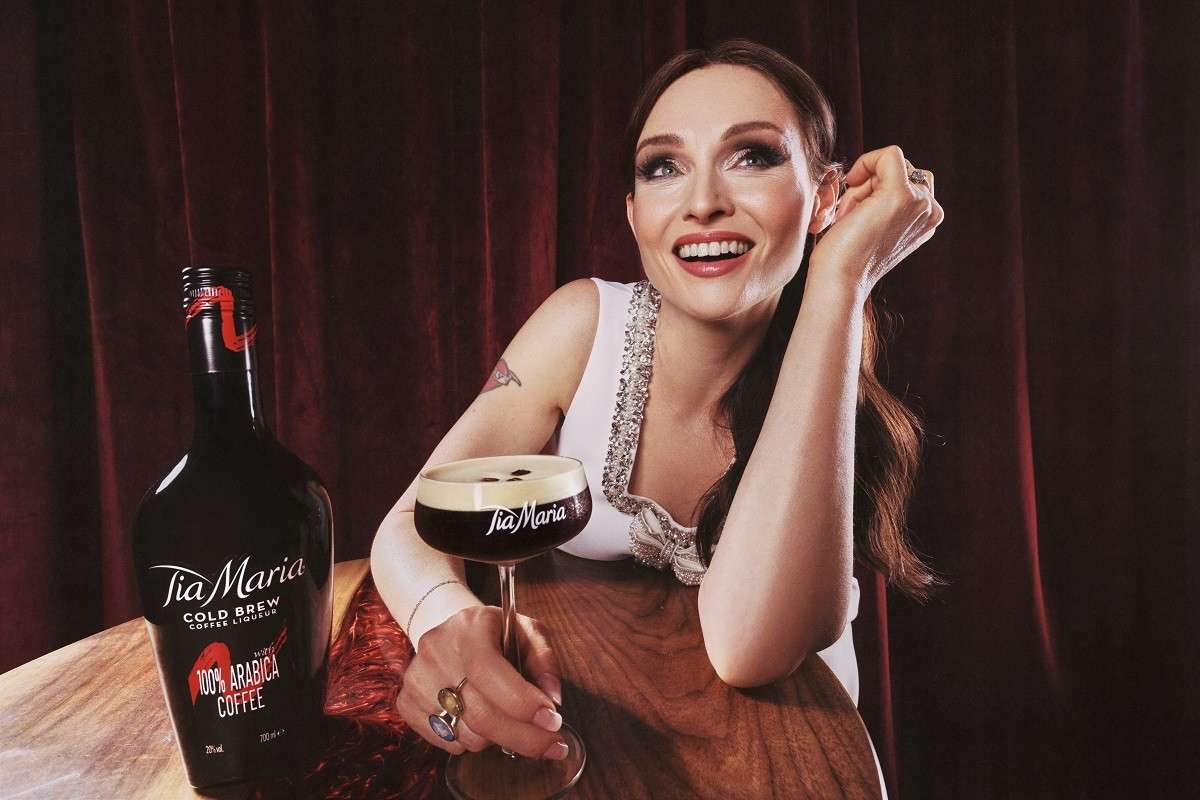 Sophie Ellis-Bextor enjoying a Tia Maria Espresso Martini