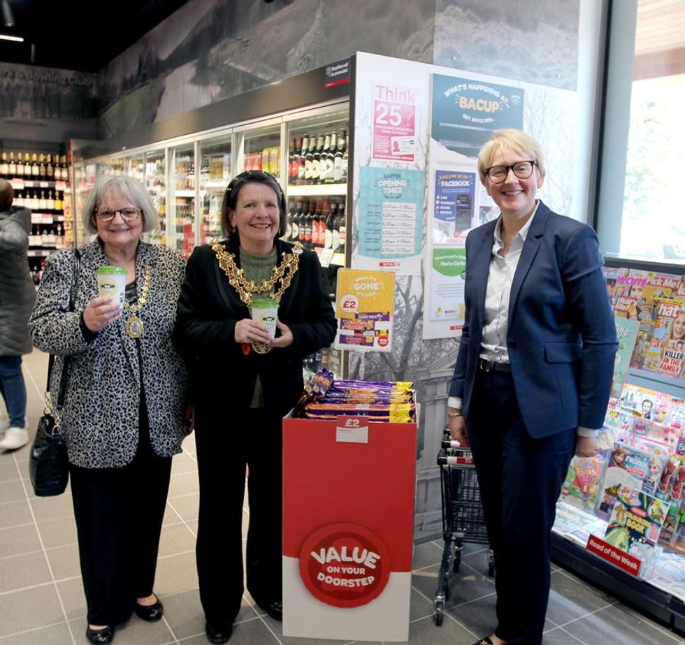 SPAR Bacup Launch mayor
