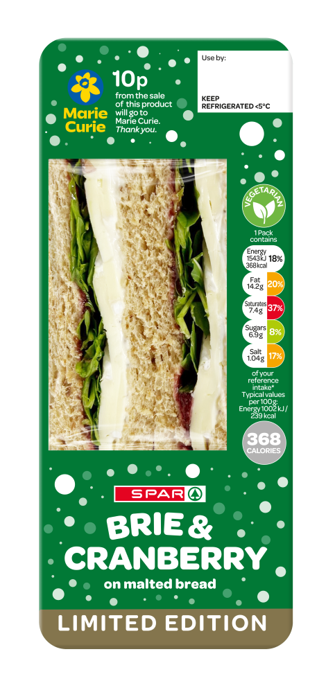 SPAR Christmas sandwiches Marie Curie