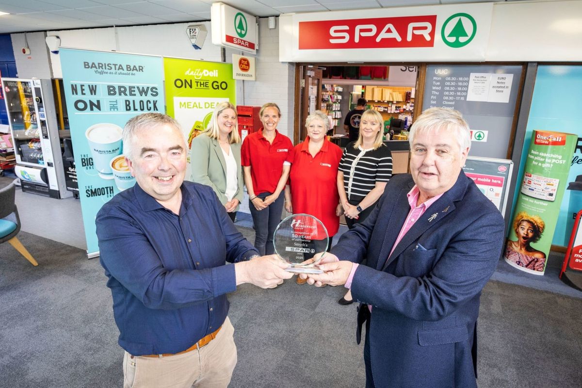 SPAR Ulster store inside Coleraine campus marking 50 years with students