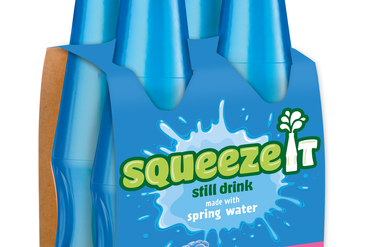 Squeezeit Blue Raspberry – a bold, tangy-sweet kids' drink launching nationwide this April!