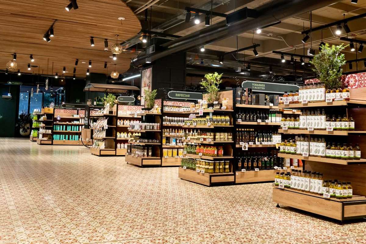 supermarket shelves