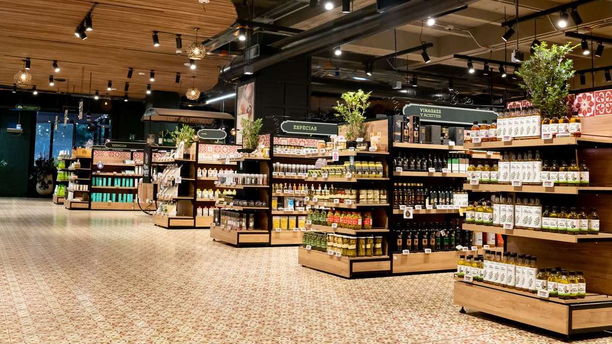 supermarket shelves