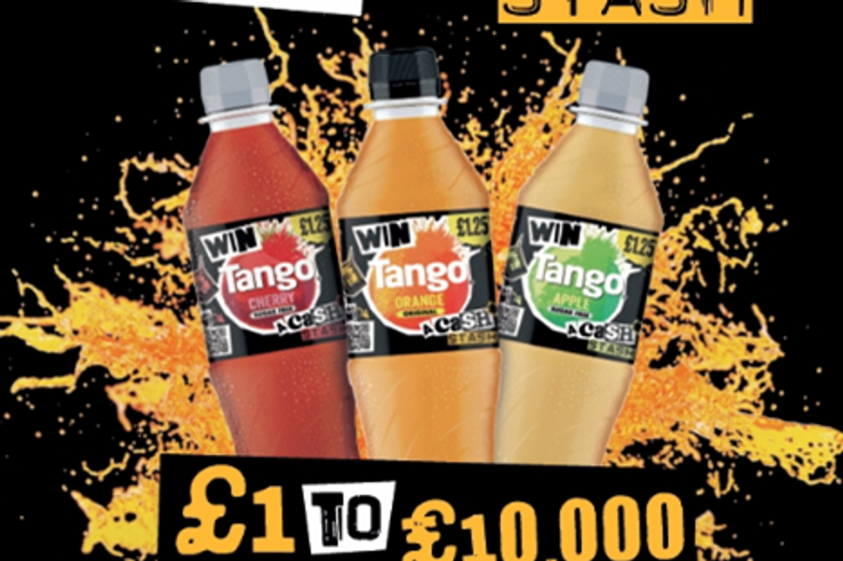Tango drink cans with bold on-pack £10K cash prize promotion