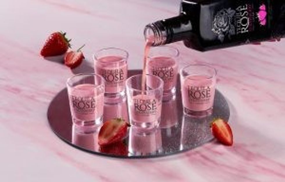 Tequila Rose shots and Bottle pour
