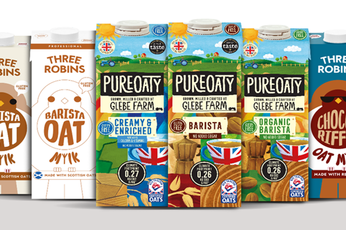 Three Robins gluten-free oat milk drinks produced at Glebe Farm's allergen-free facilities