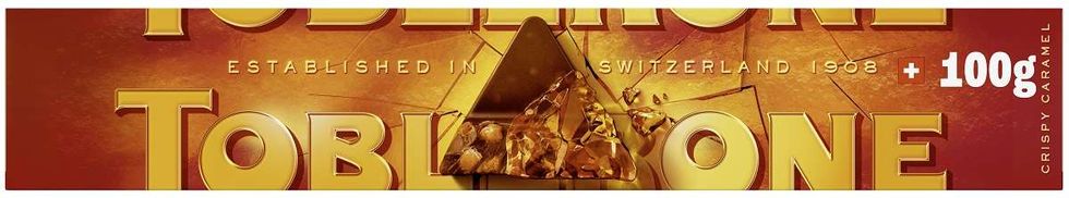 Toblerone 100g range Crispy Caramel