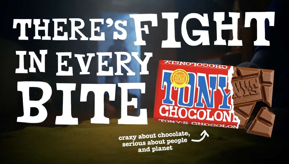 Tony’s Chocolonely launches first-ever TV ad ‘There’s Fight in Every Bite’ airing on Sky, urging shoppers and retailers to join fight against cocoa exploitation.