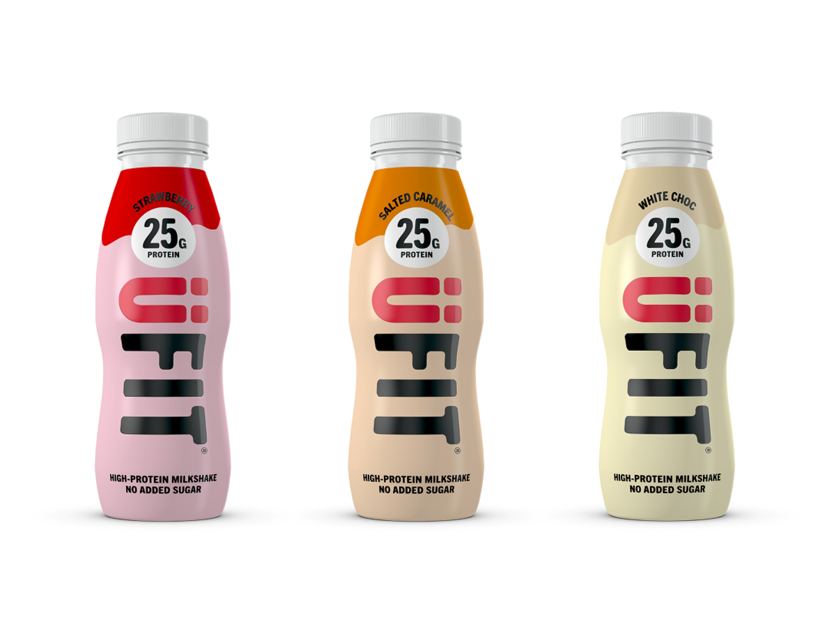 UFIT protein shake bottles redesigned with bold packaging to appeal to mainstream shoppers