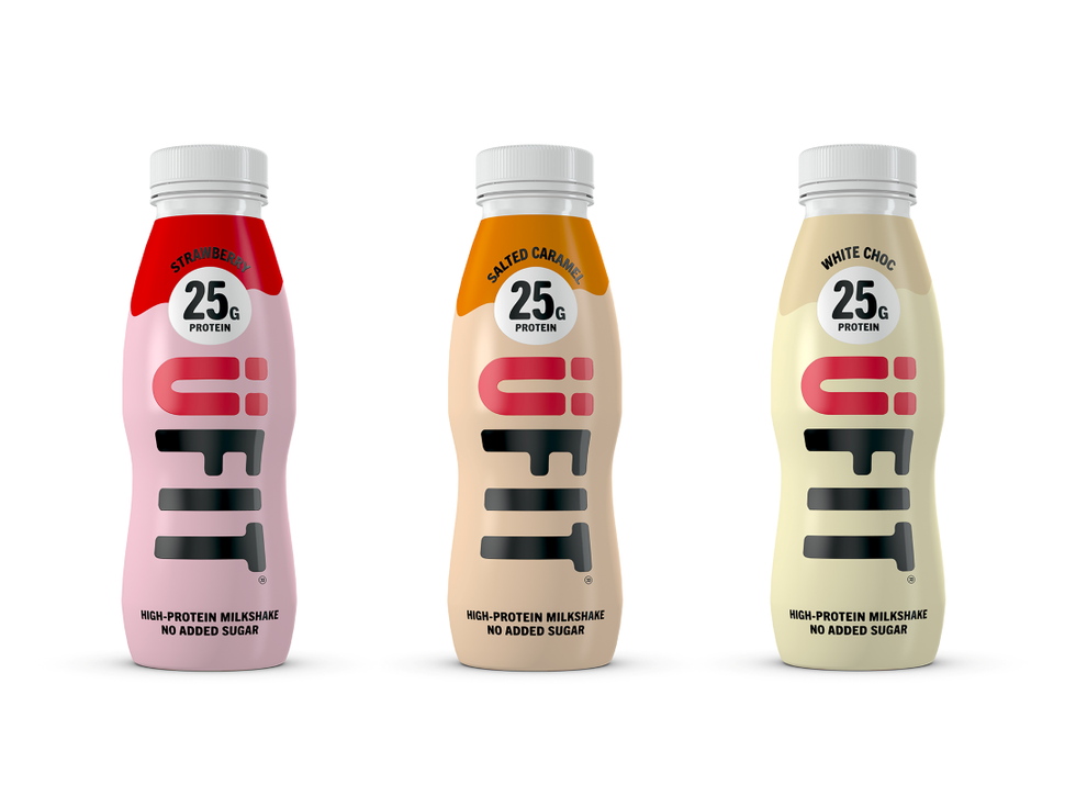 UFIT protein shake bottles redesigned with bold packaging to appeal to mainstream shoppers