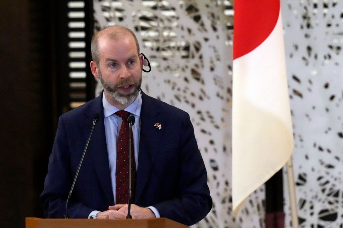 UK Business Secretary Jonathan Reynolds addresses media on US trade tariffs and food standards