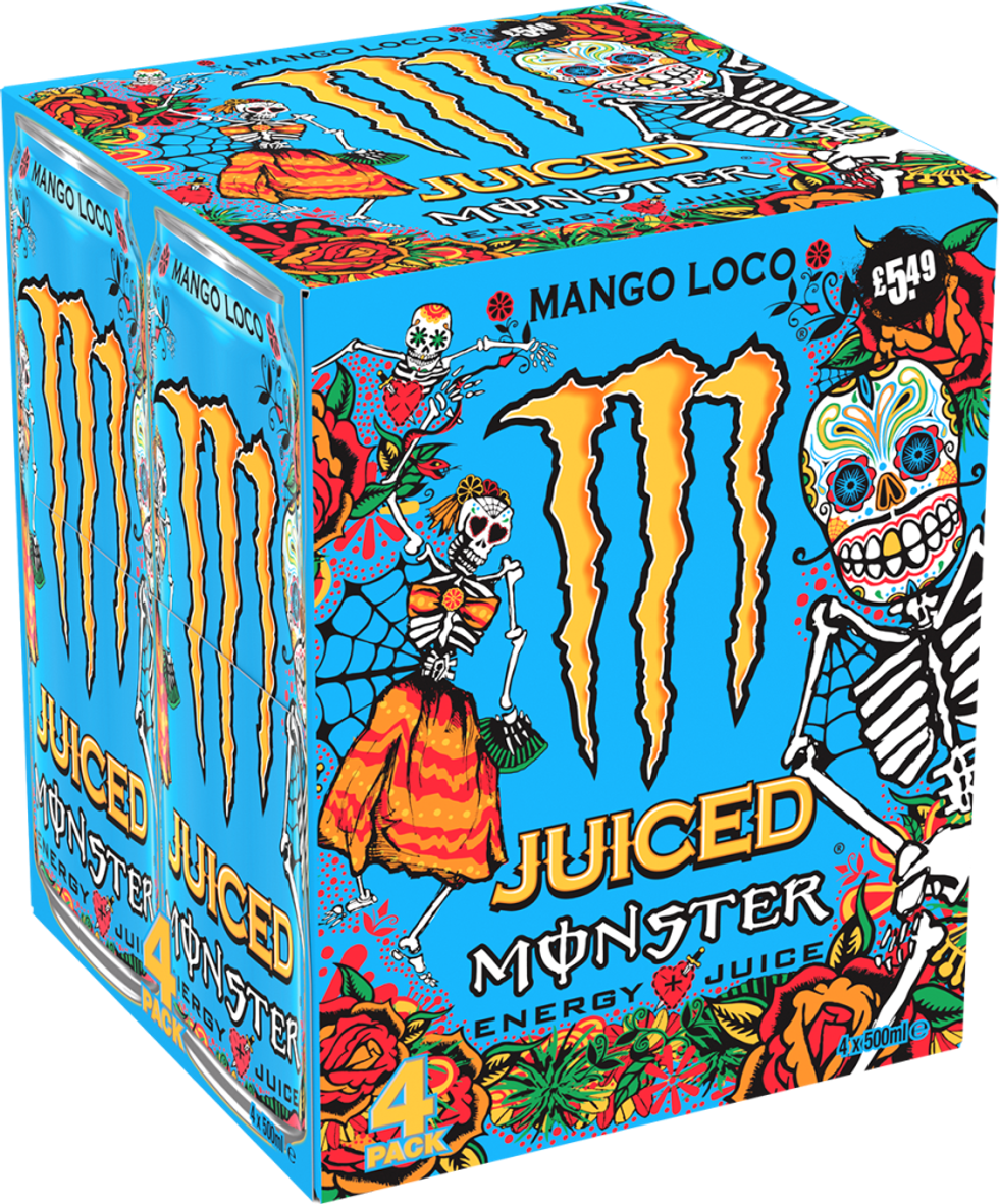 UK Monster Juiced Mango Loco PMP ml Carrier 3QTR 0124