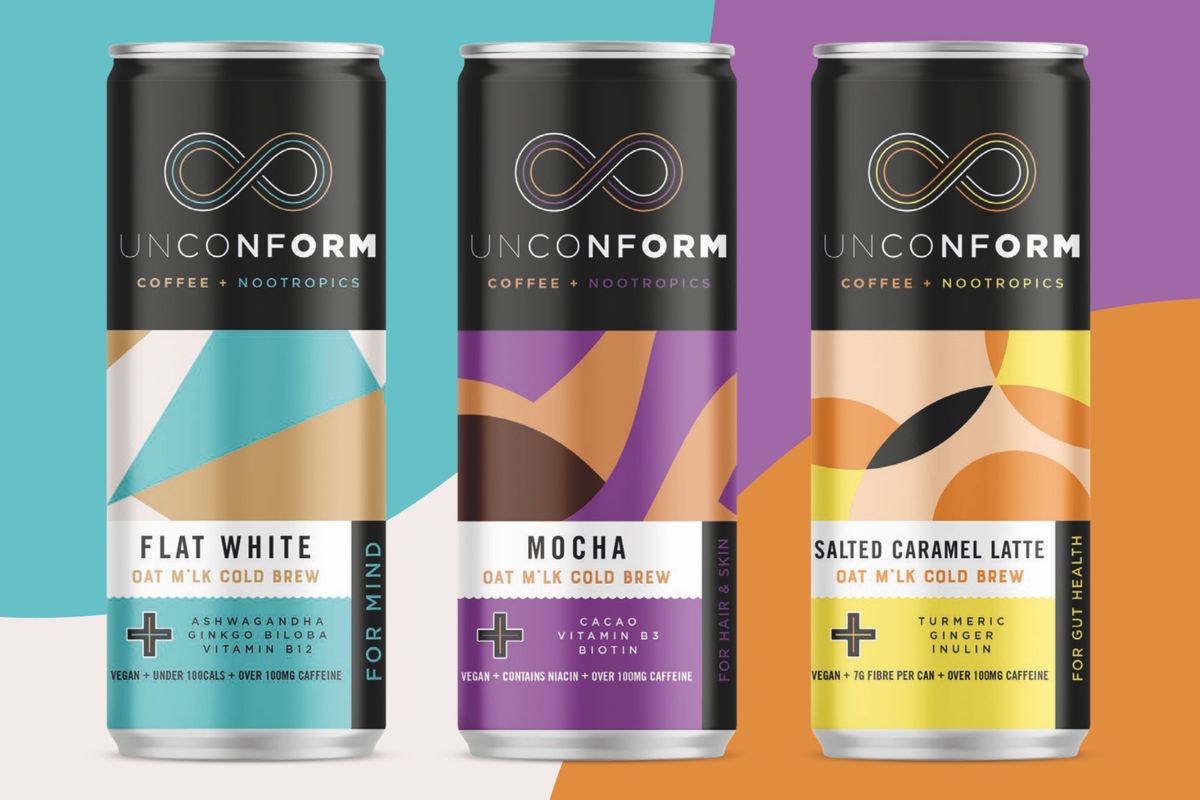 Unconform nootropic cold brew coffee and smart sticks