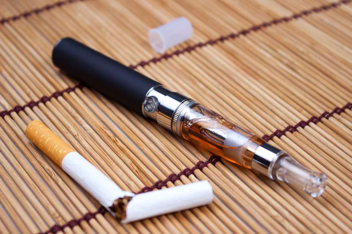 Vape and cigarette