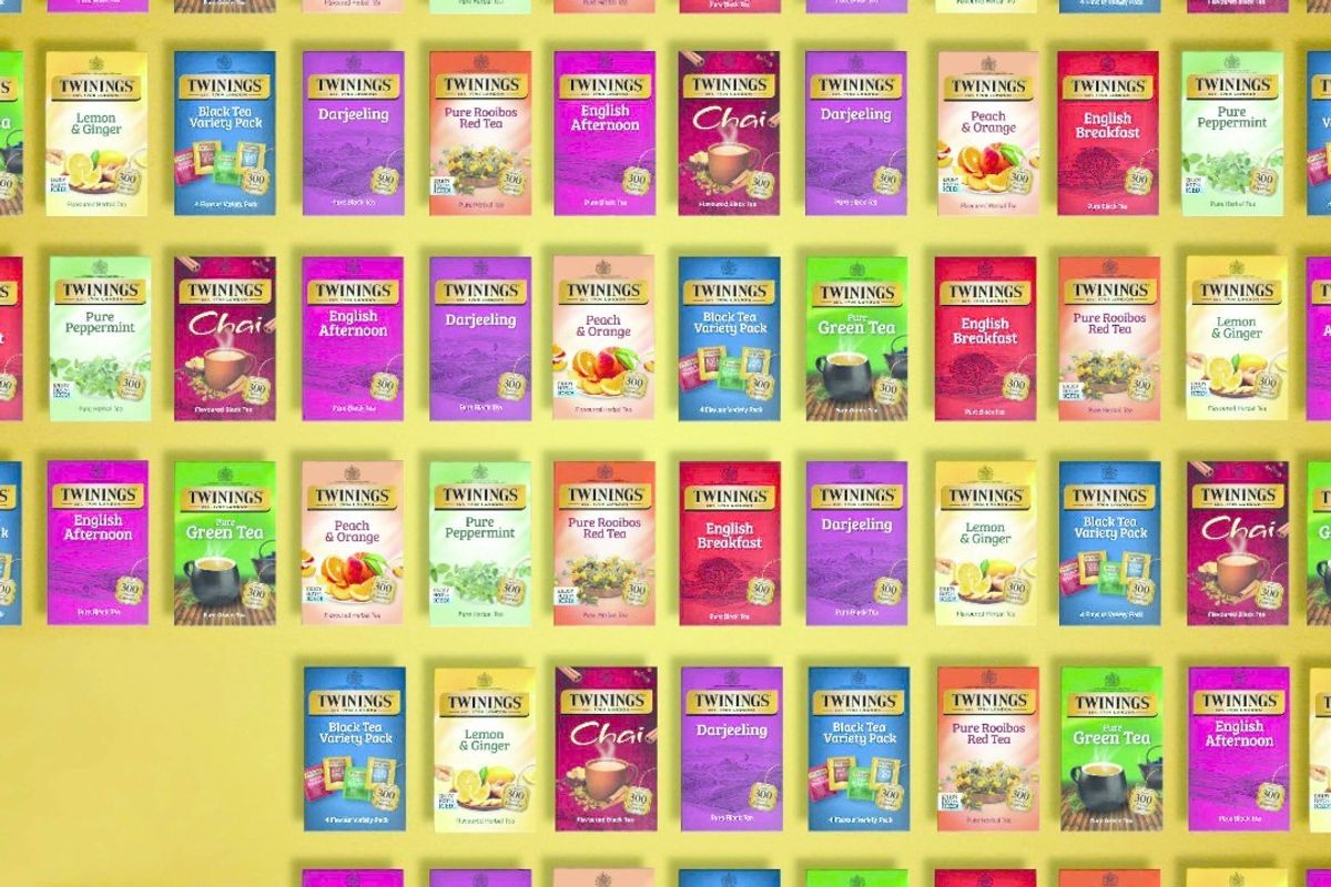 varieties of Twinings teas and infusions