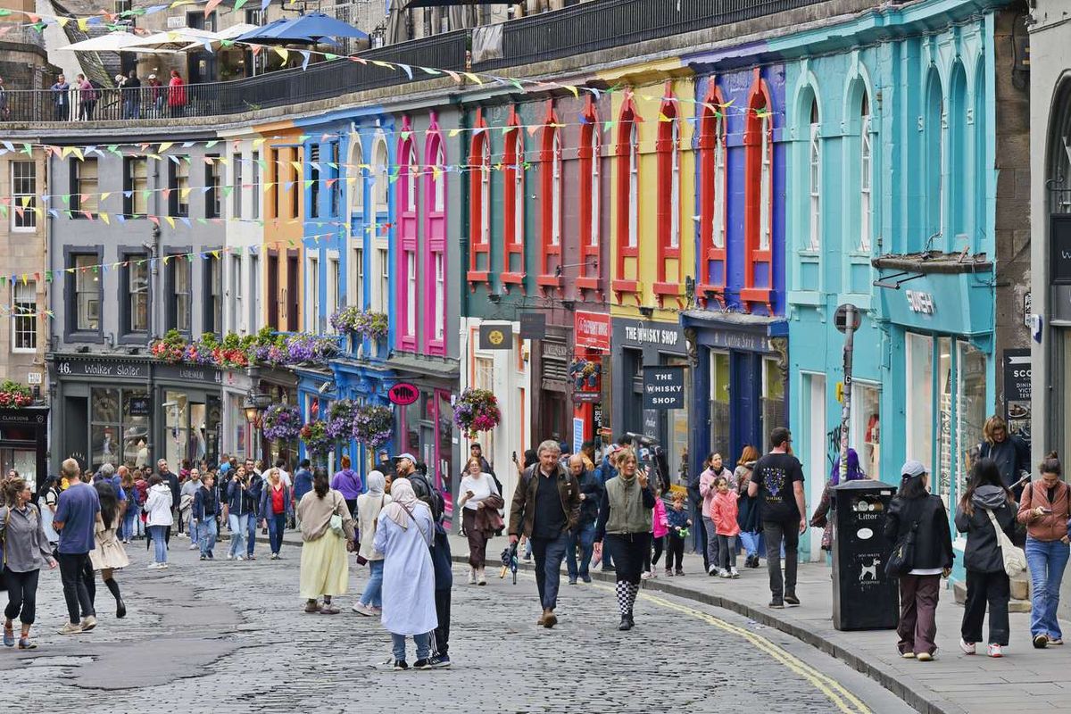 Victoria Street in Edinburgh, Scotland