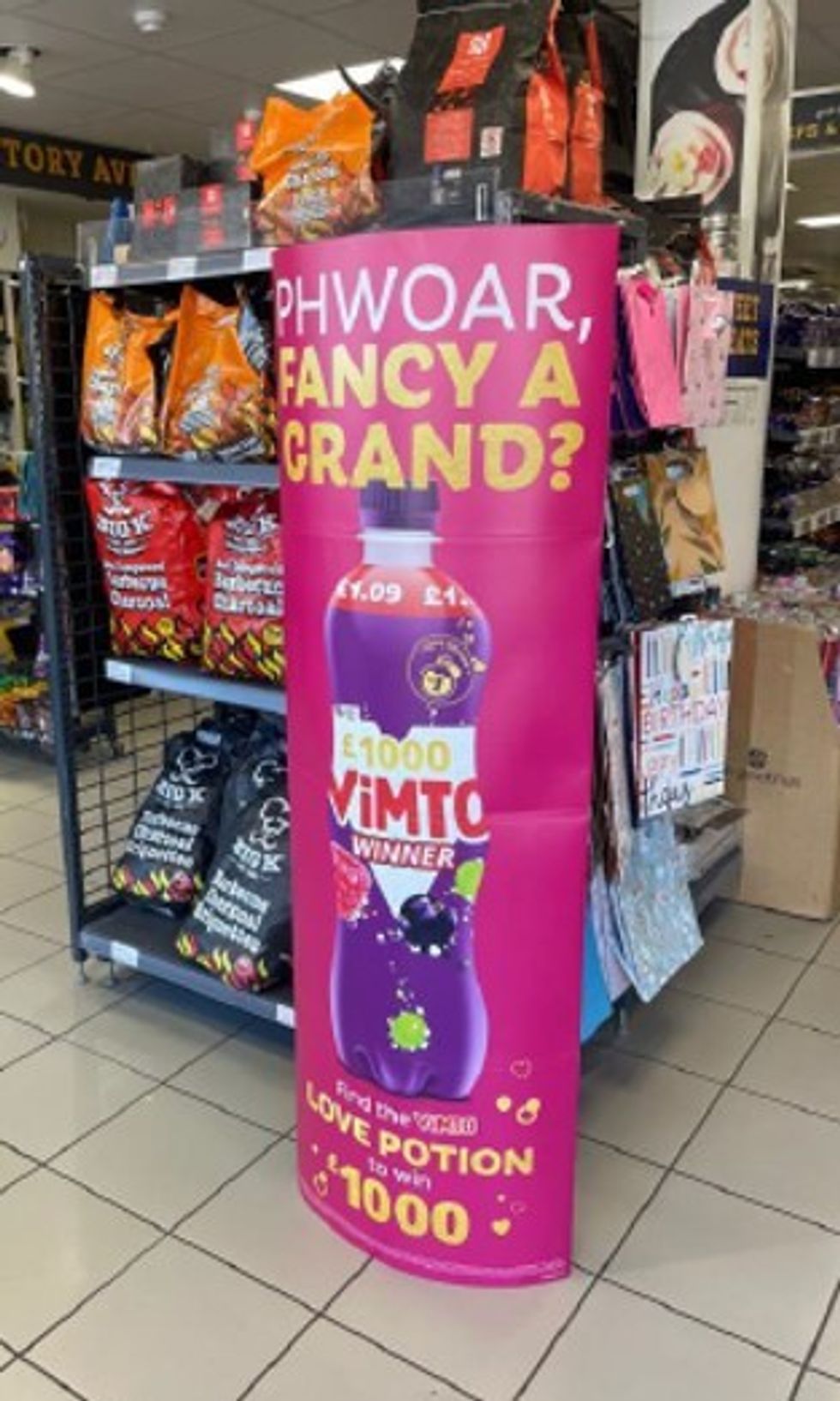 Vimto POS instore