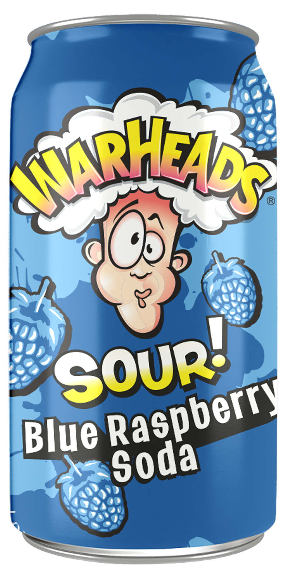 Warheads Drink Blue Raspberry Soda NO BACKGROUND