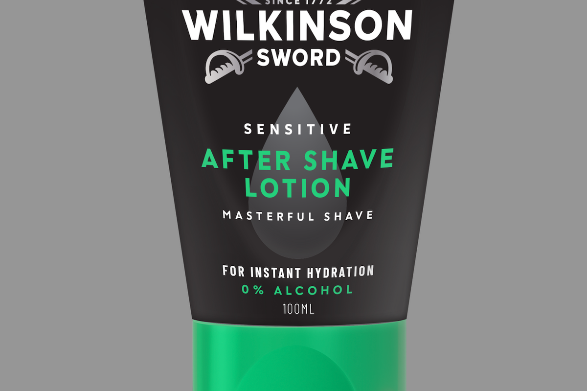 Wilkinson Sword’s new 2025 grooming range with shave foam and gel in green and black packaging