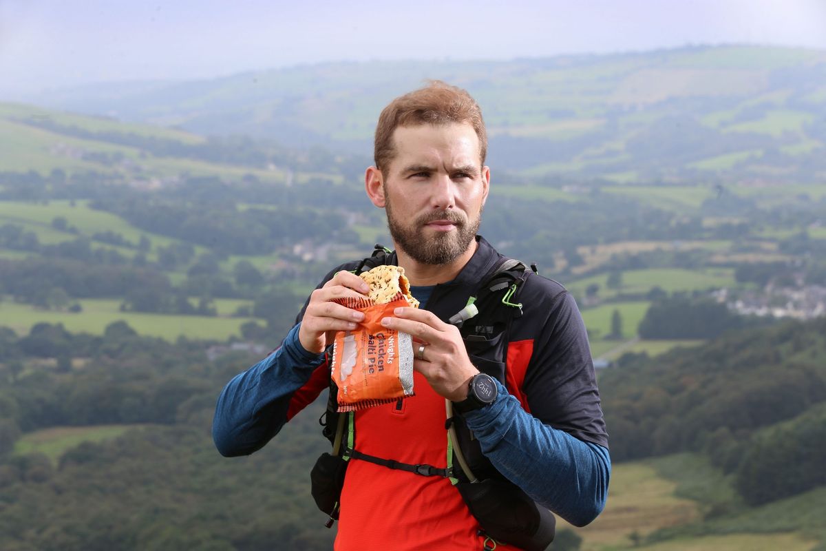 The pies are Wrights for ultra-trail Snowdonia runner