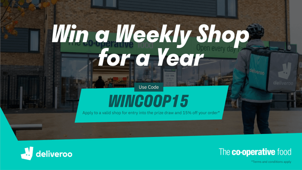 Win year's weekly shop comp from Southern Co-op, Deliveroo