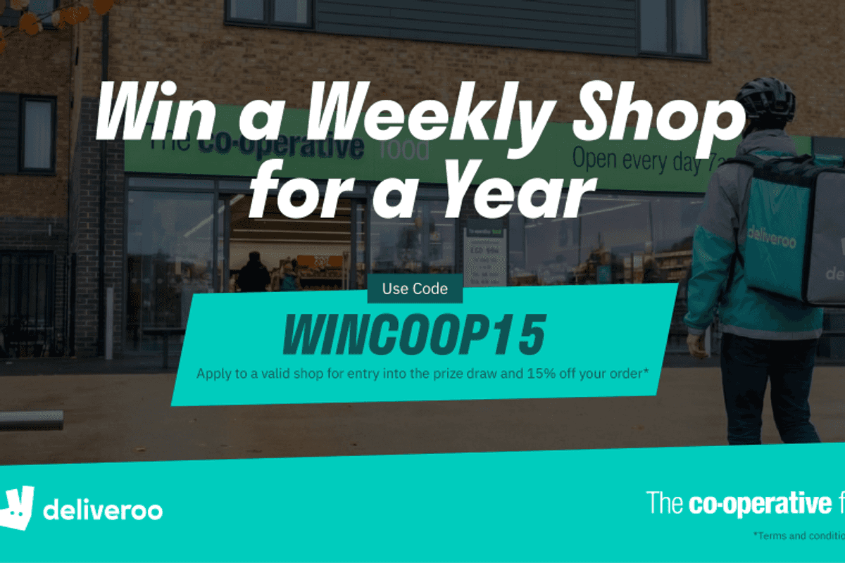 Win year's weekly shop comp from Southern Co-op, Deliveroo