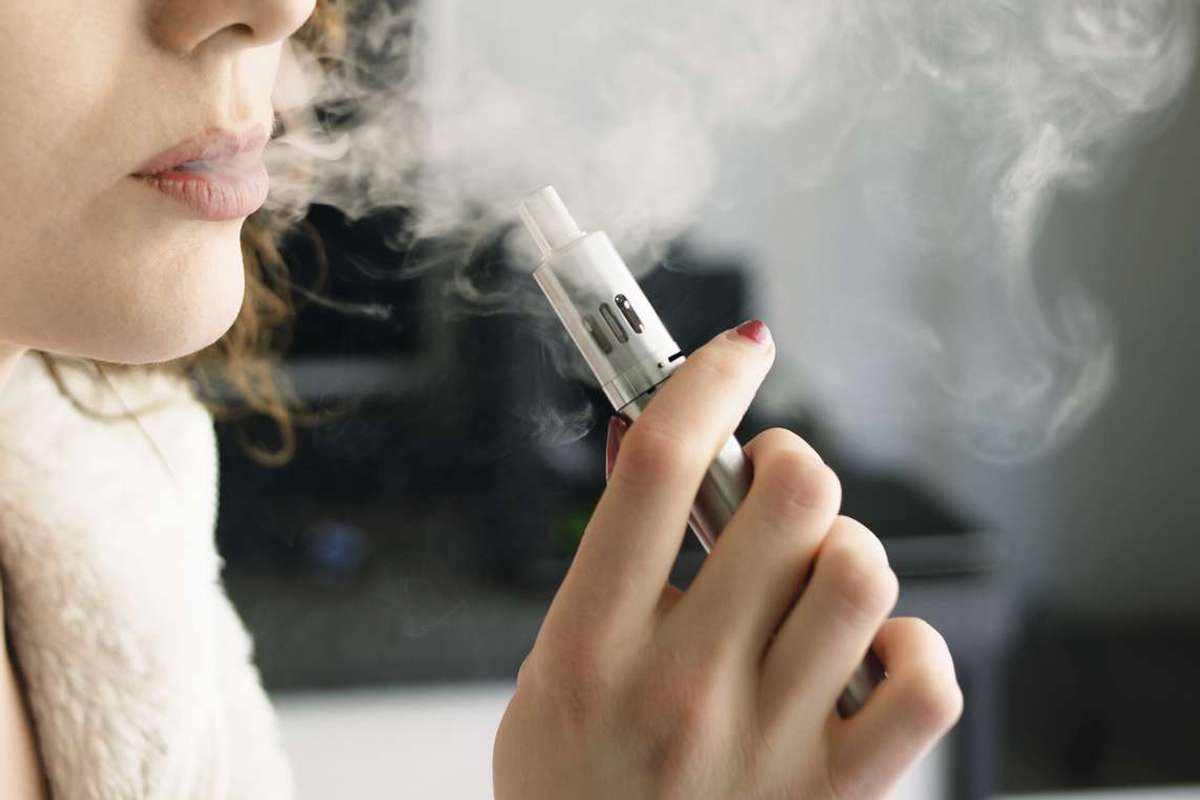 woman vaping