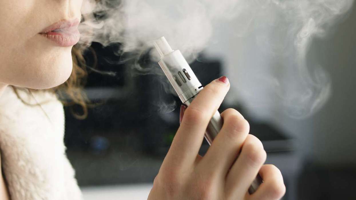 woman vaping