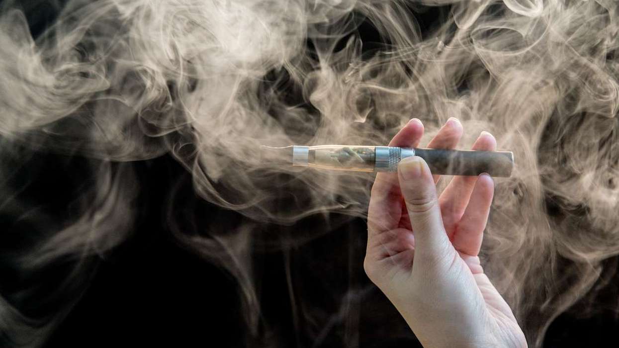 Woman with a vape