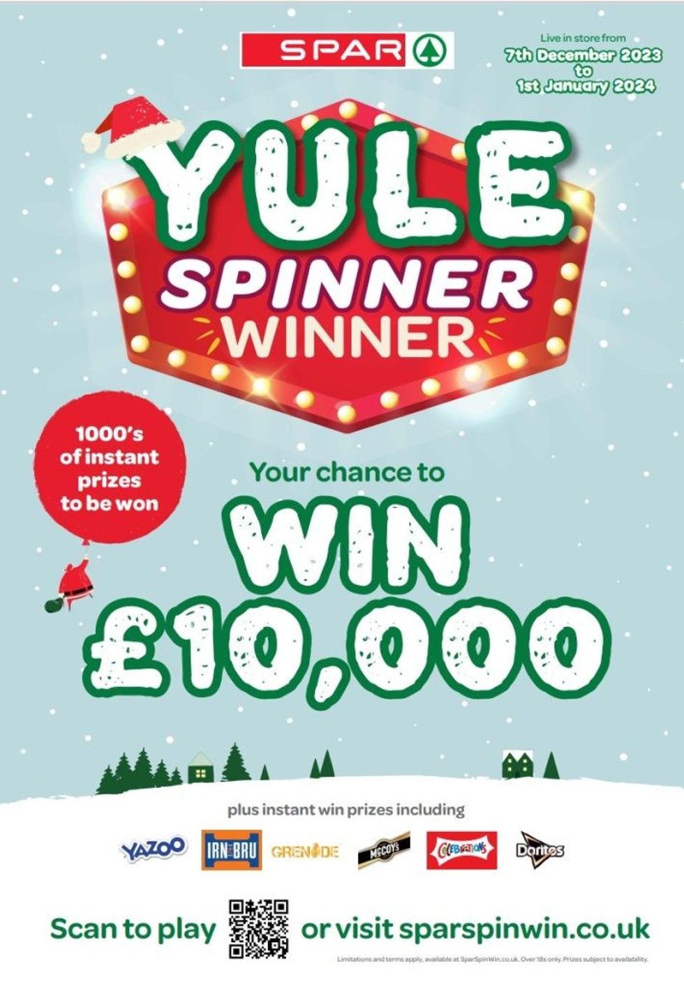 Yule Spinner Winner and a chance to win 10k from SPAR