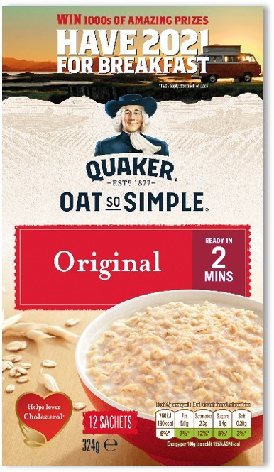 Quaker Oats launches new on-pack promotion
