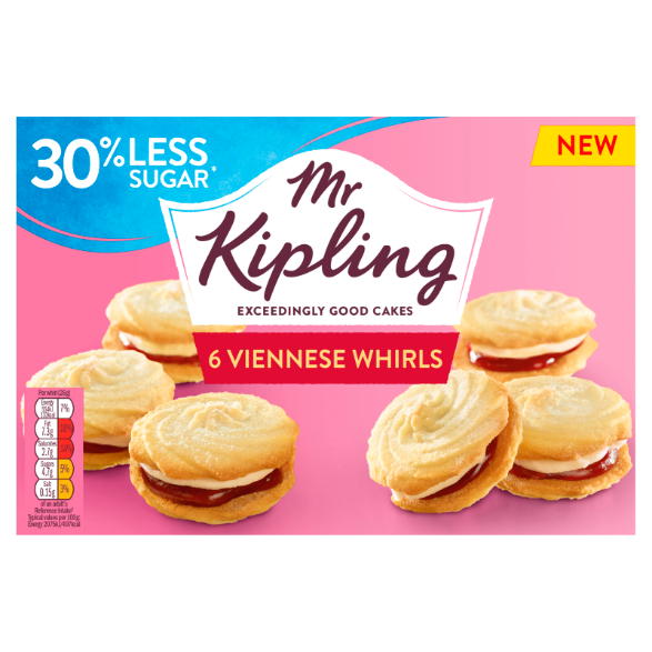 Mr Kipling introduces new 30% Less Sugar Viennese Whirls