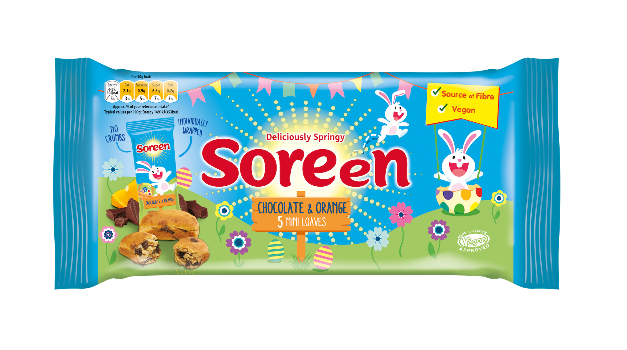 Soreen Choc & Orange Spring Mini Loaves back for Easter