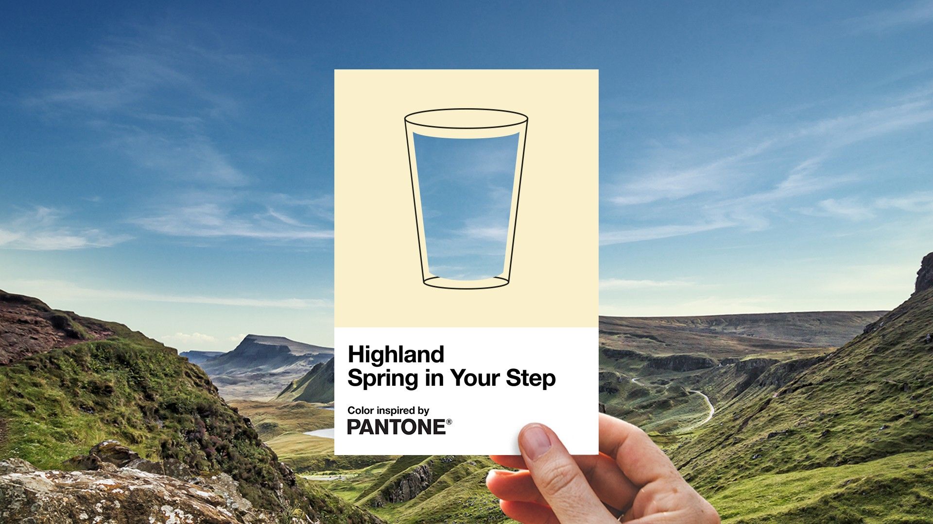 “Urine” safe hands with Pantone and Highland Spring