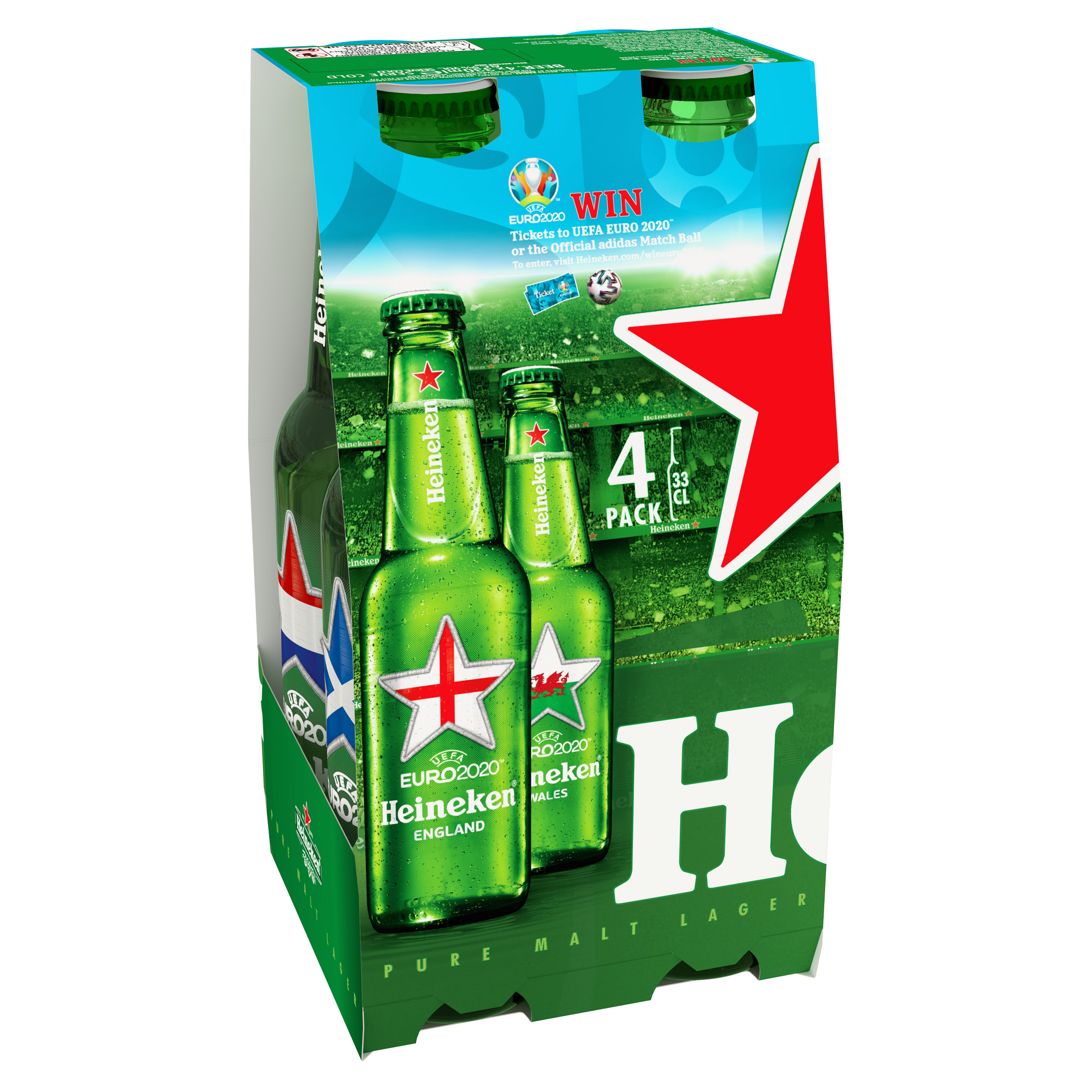 Heineken Heineken  EURO 2020 x 3 North Macedonia  330ml bottles UK 