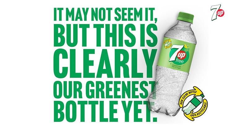 7up switches from green to clear plastic in recycling push