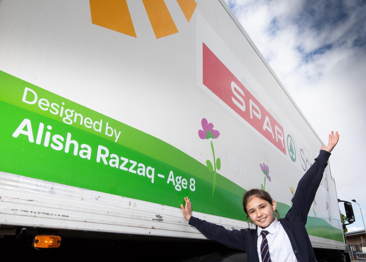 Eight year old designs Spar Scotland’s new lorry livery
