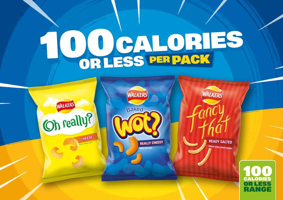 Walkers launches new campaign highlighting under 100 calorie range