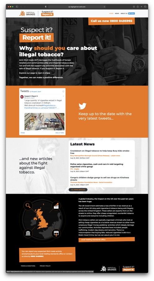 Imperial Tobacco unveils updated anti-illicit trade website